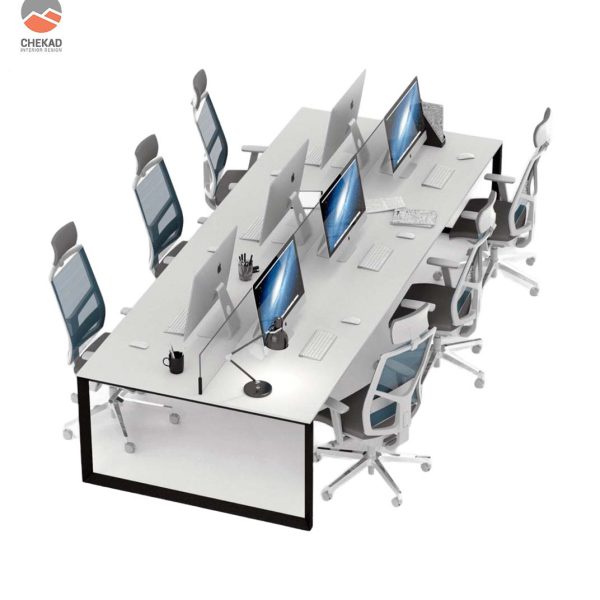 میز کارگروهی 6 نفره مکعب مدل استارت آپ مدل Ch210