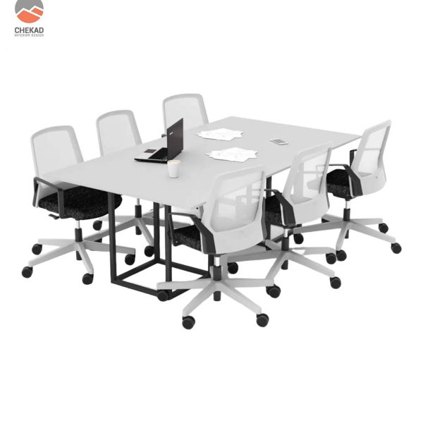 میز کنفرانس شش نفره چکاد دیزاین مدل اسلیم Ch208