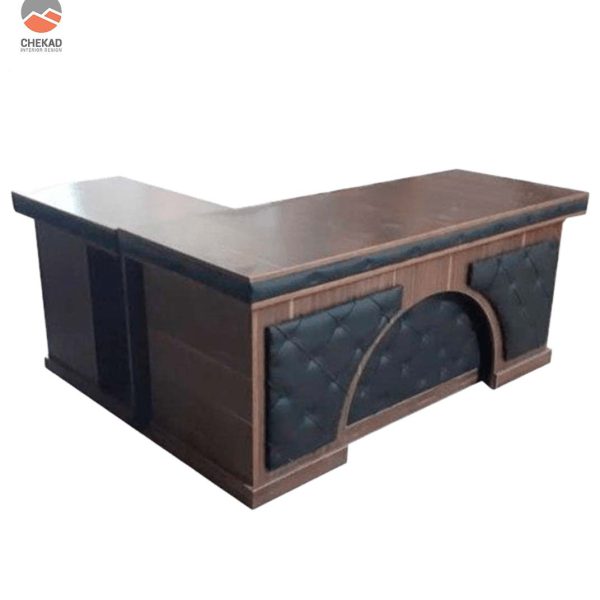 میز مدیریتی چرم هلالی لمسه ای کد Ch119